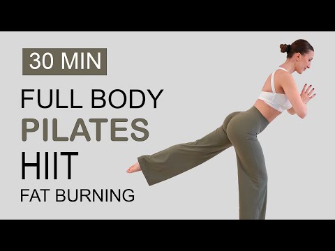 30 MIN FULL BODY SWEATY PILATES HIIT Workout | Fat Burning | No Repeat | Warm Up + Cool Down