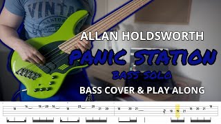 Allan Holdsworth - Panic Station bass solo 【Bass cover w/ play along TABS】