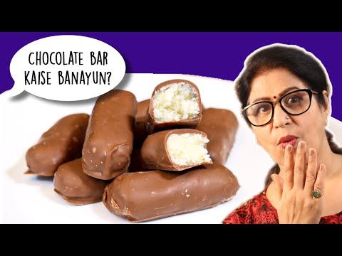 Maa, Ghar par Bounty chocolate kaise banaun? How to make Chocolate Bounty Bar at home? Kids Special