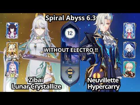 C0 Zibai Lunar Crystallize & C0 Neuvillette Hypercarry - Spiral Abyss Floor 12 Genshin Impact 6.3