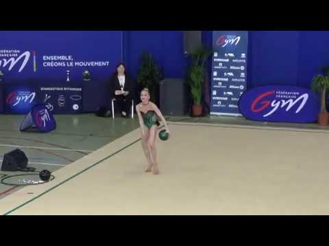 Athénaïs Klapczynski, ballon, CHAMPIONNAT DE FRANCE ELITE, GR, Pfastatt, Avril 2017