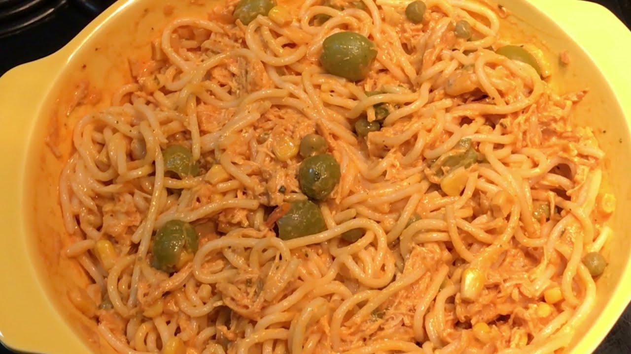 COMO FAZER MACARRONADA DE FRANGO COM MOLHO DE TOMATE | receita fácil e rápida | Almoço | Jantar