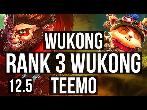 WUKONG vs TEEMO (TOP) | Rank 3 Wukong, 5/1/6 | BR Challenger | 12.5