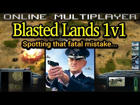 Blasted Lands 1v1 - Air Force General - No Rules | C&C Generals Zero Hour | No Commentary