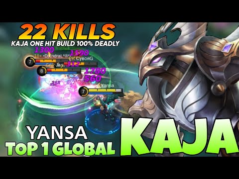 KAJA 22 KILLS | KAJA BEST BUILD 2022 | TOP 1 GLOBAL KAJA GAMEPLAY | MOBILE LEGENDS