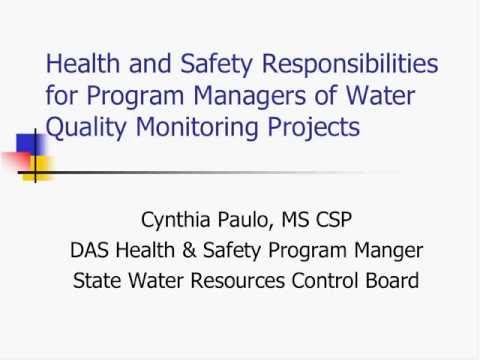 Health and Safety Responsibilities for Program Managers