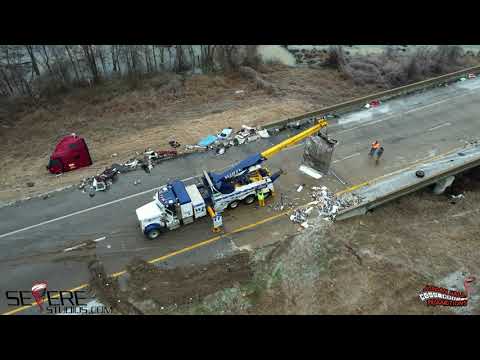 I-40 crashes, Powerlines on fire as Ice Storm hits Memphis