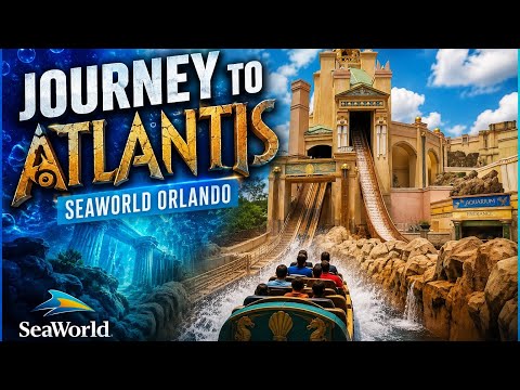 On-ride point of view of Journey to Atlantis