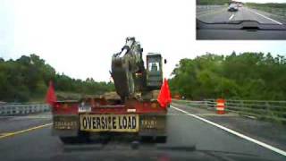 preview picture of video 'pilotcar.tv - Bridge Crossing NYS Thruway I 87 North Catskill NY'