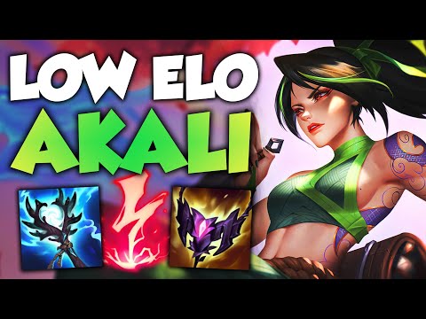 AKALI is so BROKEN in low elo! How to CARRY games WITH AKALI in season 15!