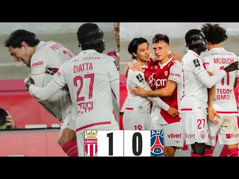 AS Monaco vs Paris Saint-Germain 1-0 ligue 1 highlights