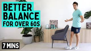 Balance Exercises For Over 60s (7 Minutes) | Static & Dynamic Balance Exercises