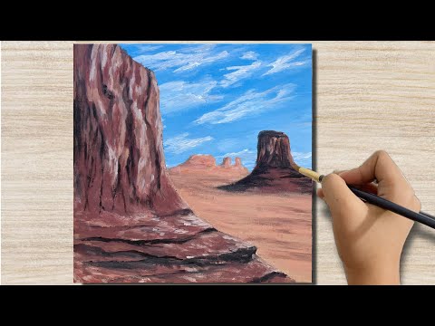 Acrylic Painting Desert Rocks