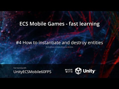 #4 How to instantiate/destroy entity in job system - Unity DOTS|ECS Mobile