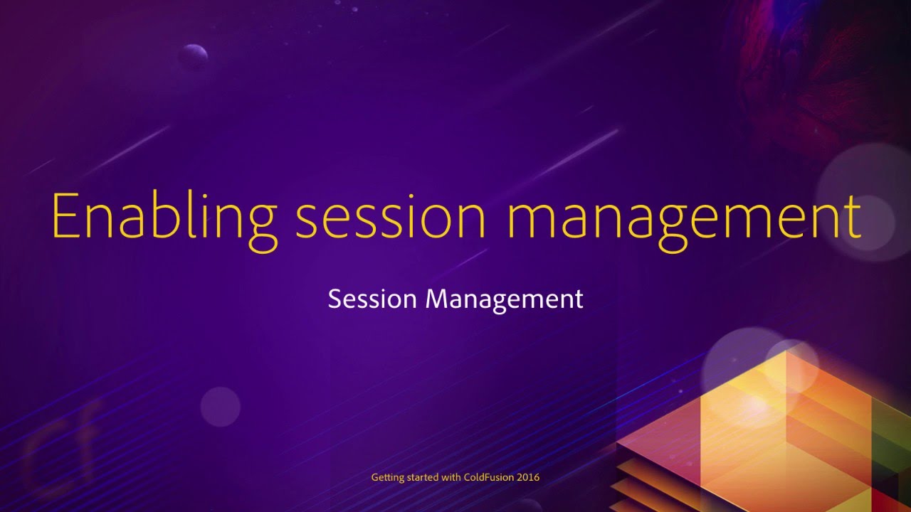 10 Session Management ## 02 Enabling session management