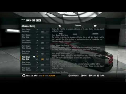 SHIFT 2 - Works car / GT3 / GT1 tuning guide