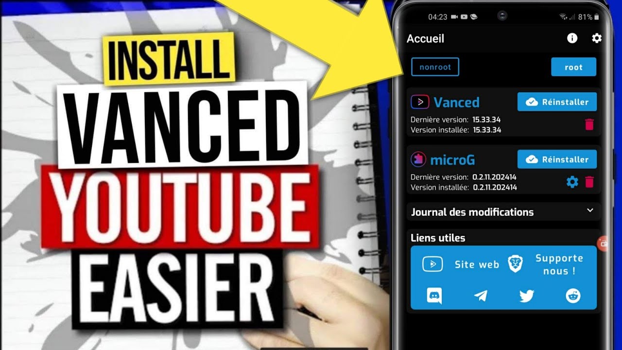 YouTube Vanced v15.33.34 | Background Play Ad-Free For All Android devices | No root | Installation