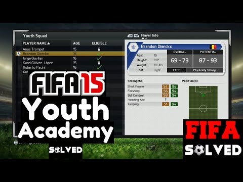 FIFA 15 Career Mode Youth Academy Players Solved