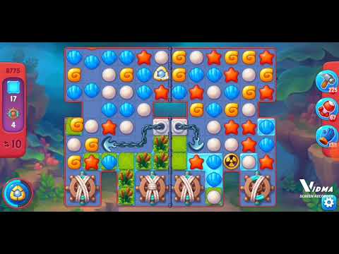 Fishdom. 8775 hard level no boosters and diamonds. 22 moves