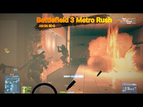 Battlefield 3 Multiplayer Metro Rush 50-0 & Sharqi Conquest 88-0 | 2021