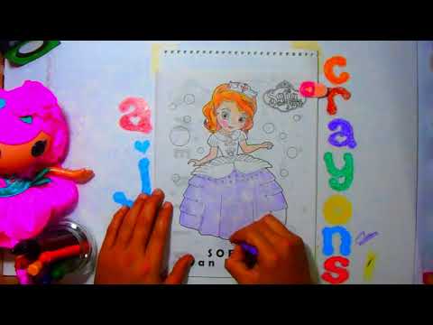 Sofia the First as the Swan Princess - Coloring for Kids using Crayons