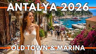 ANTALYA TURKEY 2026 4K WALKING TOUR | Kaleiçi Old Town, Marina & Sunny