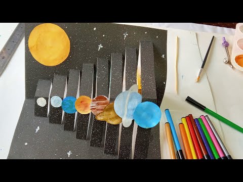 world space craft/world space week/diy tutorials/easy craft ideas/popup cards#yt #tutorial #popup