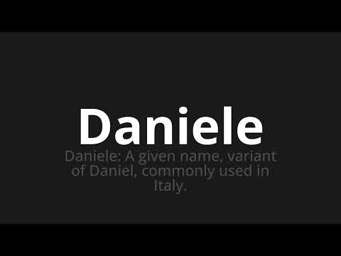 How to pronounce Daniele