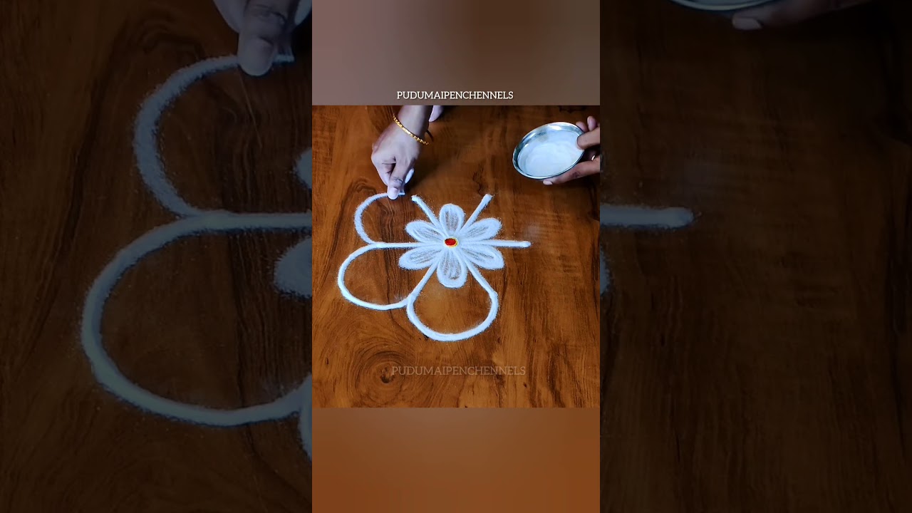 daily use rangoli design for small @PUDUMAIPENCHENNELS