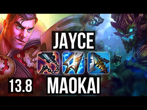 JAYCE vs MAOKAI (TOP) | 13/1/8, 71% winrate, Legendary | KR Master | 13.8