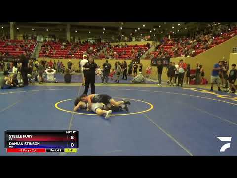 98 Lbs Quarterfinal - Steele Fury, KS Vs Damian Stinson, MO Baa3