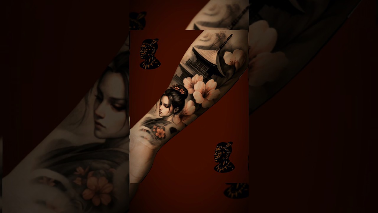 Geisha & Cherry Blossom Japanese Tattoo Design | $500–$700 Flat Rate (Chief Tattoos)