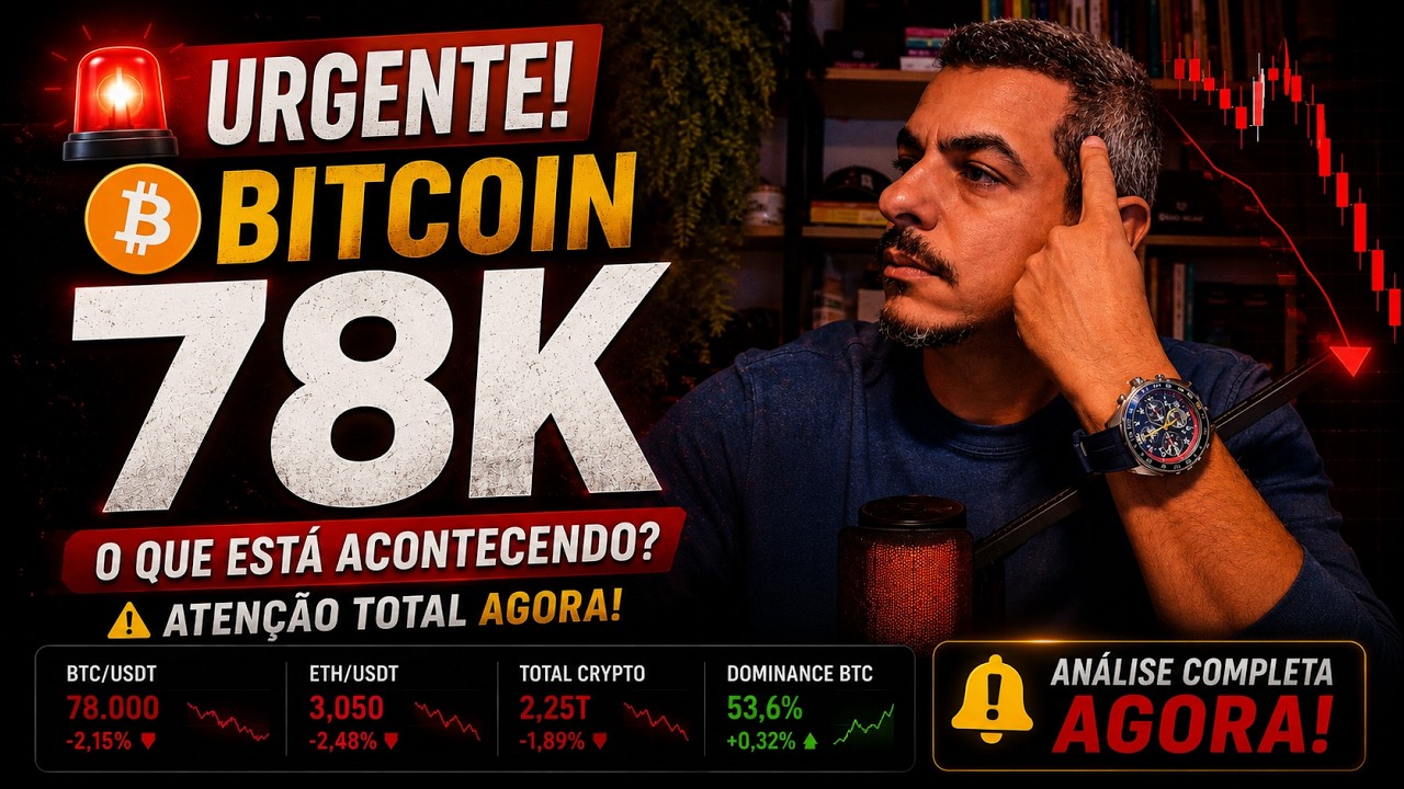 BITCOIN Ao Vivo - Urgente 🚨 Mais Quedas Hoje?