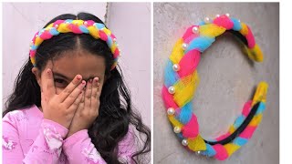beautiful diy, style your hair with this beautiful hairband , craft idea,reuse waste febric