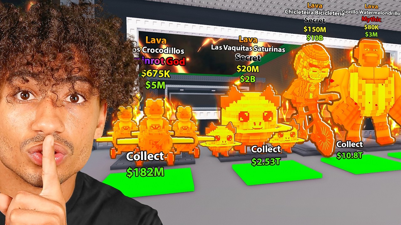 I STOLE The 9 NEWEST LAVA BRAINROTS..