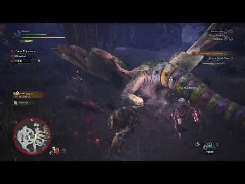 Monster Hunter: World [PS4] Blademaster and allies Vs. Pukei-Pukei [Low Rank]