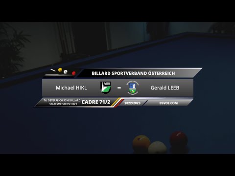 ÖSTM Cadre 71/2 2022/23 - Runde 1 - Michael Hikl gg. Gerald Leeb