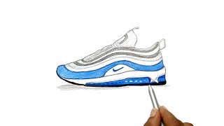 easy to draw nike shoes