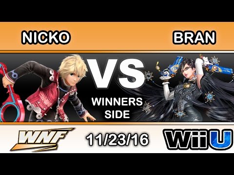 WNF 4.4 - 2S FAD | Nicko (Shulk) Vs. UCI | Bran (Bayonetta) Winners Side - Smash Wii U