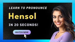 How to pronounce Hensol