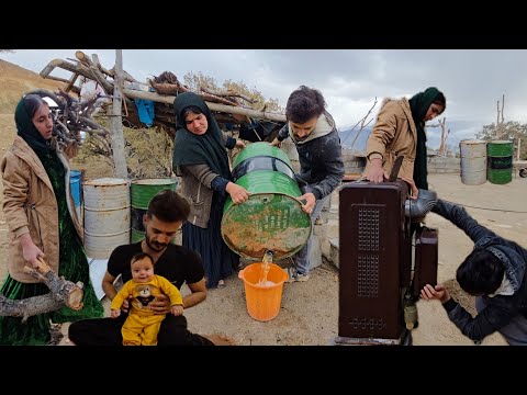 Nomadic Life: Nomadic Struggle to Survive in Winter❤️‍🔥: Nomadic Life Routine in the Cold☃️