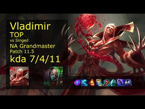 Vladimir Top vs Singed - NA Grandmaster 7/4/11 Patch 11.5 Gameplay