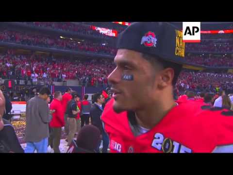 Ohio State wins the first-ever College Football Playoff national championship. The Buckeyes beat Ore
