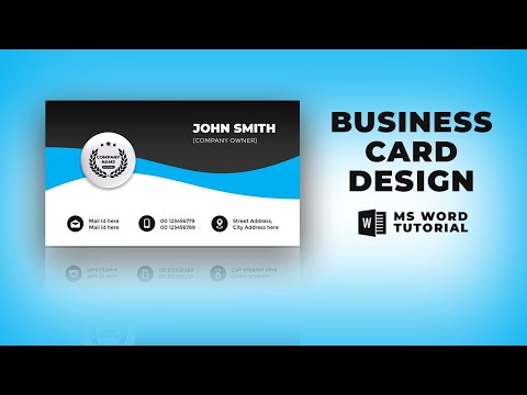 How to make Business Card Design in MS Word Visiting Card Design in Microsoft Word