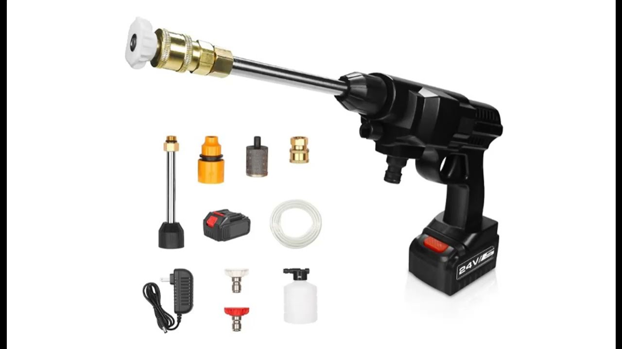 Wlretmci Cordless Pressure Washer, 5600mAh 200W Max 435PSI Portable Power Washer Cleaner