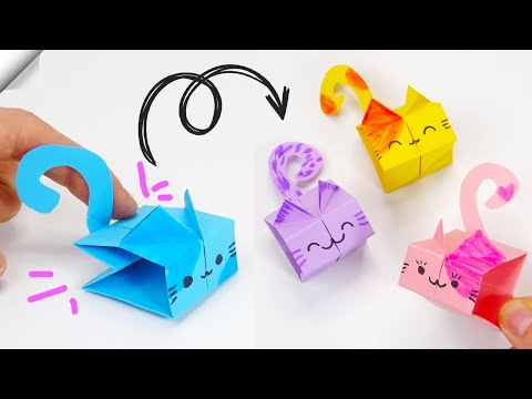 Cute Paper CAT Moving paper toys Paper crafts