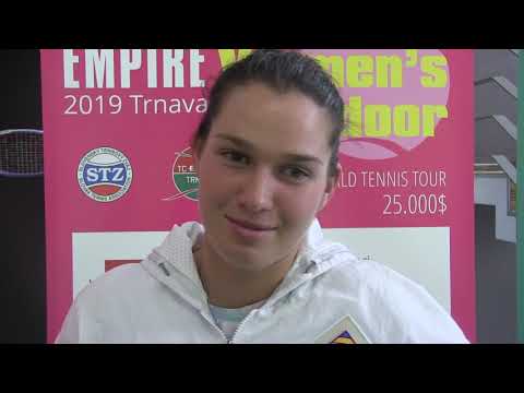Miriam Kolodziejová po porážce ve finále kvalifikace ITF Trnava 2019 6. ročník