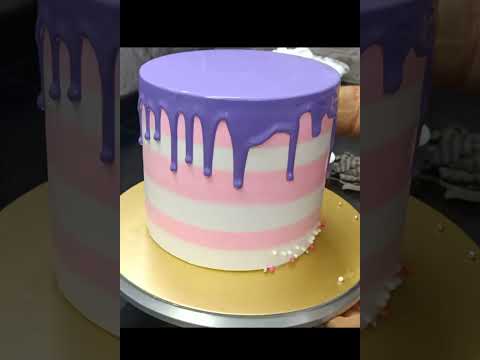 #vanillacake #purple glaze design #chocolate garnish Design