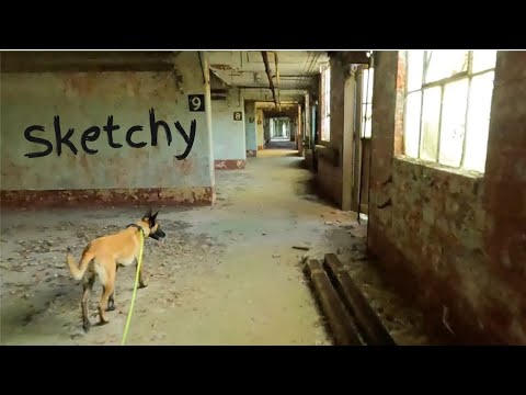 Abandoned ammunition plant -- Midewin Prairie gravel trails Joliet Illinois