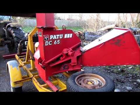 PATU DC65 WOODCHIPPER DEMONSTRATION VIDEO AT MANOR FARM WILTSHIRE